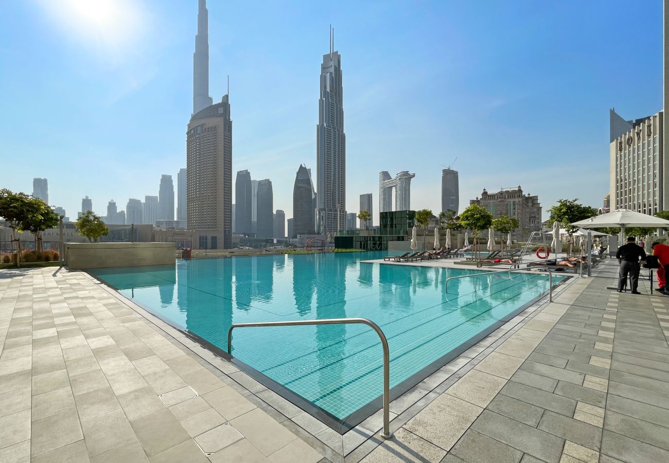 Apartment in Dubai - Downtown Charm With Full Burjkhalifa View|2BDR-34